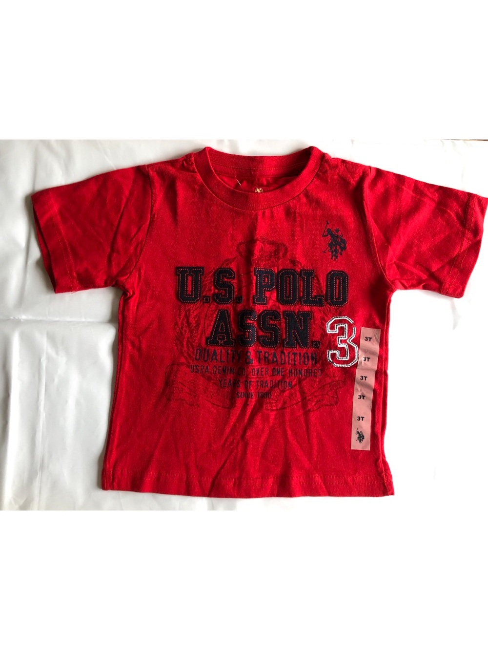 U.S. Polo Assn. Red Short Sleeve Logo Graphic Tee boys size 3T
